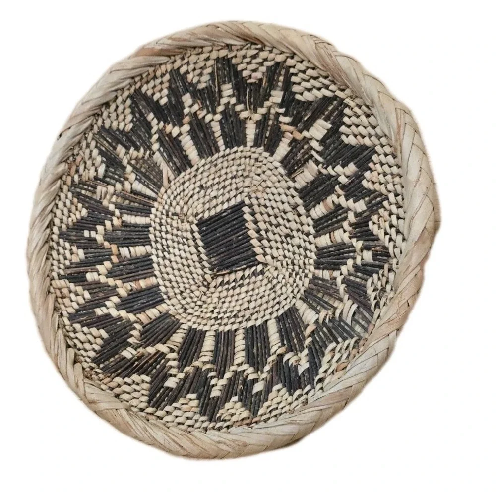 VTG Zambian Tonga Catch All Basket Handwoven African Tribal Wall Minimalist Boho